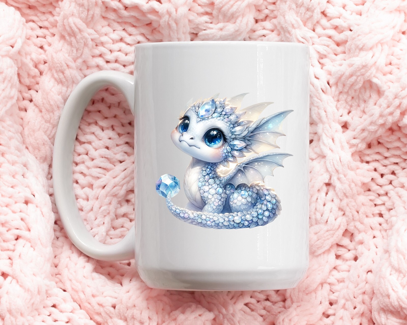 Ice Crystal Dragon UV DTF Transparent Sticker / Decal