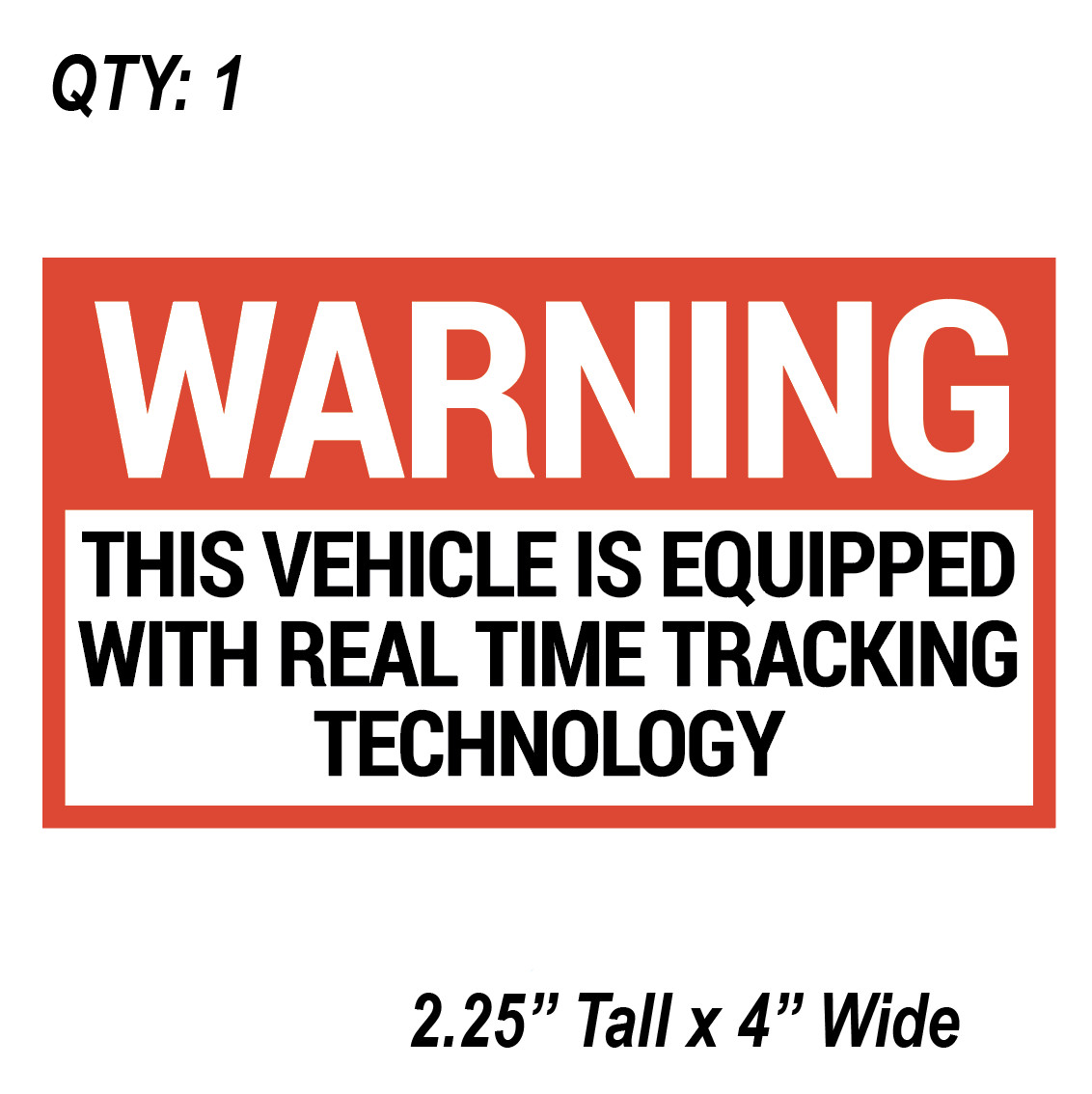 (1) Warning GPS Sticker car Auto Race Drift JDM Decal Truck Work Security Track