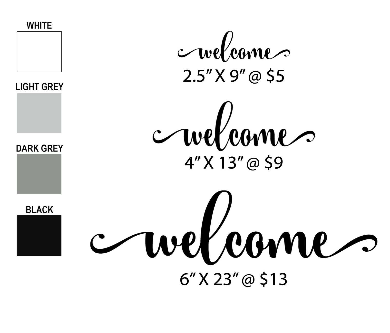 Welcome Decal Door Art, Welcome Sign, Wall Decal FREE SHIPPING!!