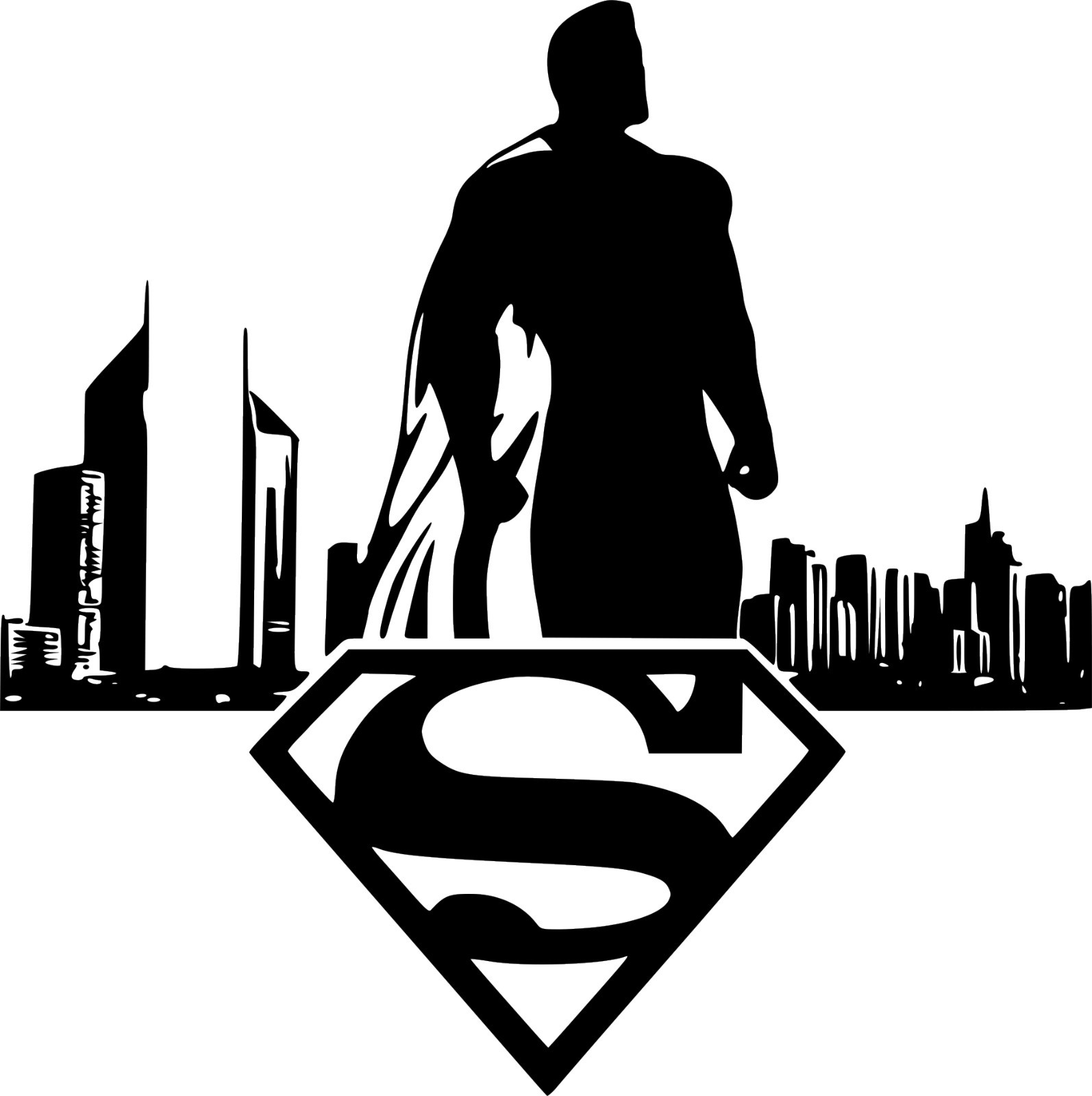Superman Skyline Wall Car Window Truck Marvel Comics Vinyl Sticker Decal 8"