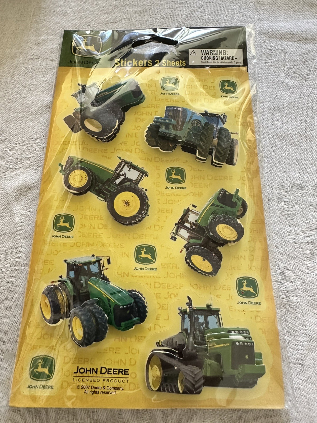 NEW SEALED John Deere 3D Stickers Stickety Doo Da 2006 American Greetings