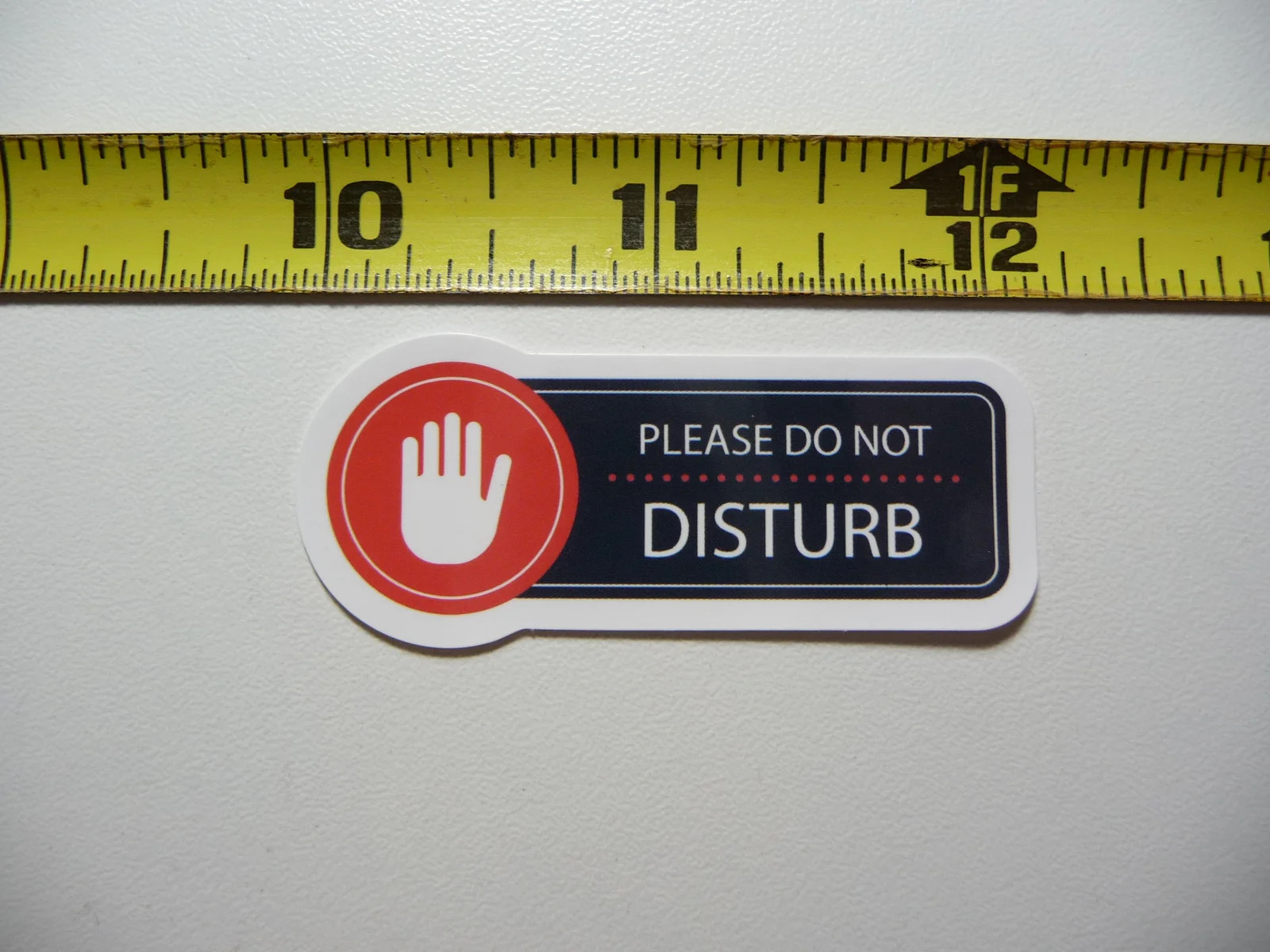 PLEASE DO NOT DISTURB HAND SMALL STICKER DECAL BUSINESS COMPANY POLICY DOOR