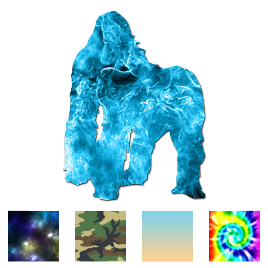 Gorilla Ape Monkey Orangutan – Vinyl Decal – Multiple Patterns & Sizes – ebn1345