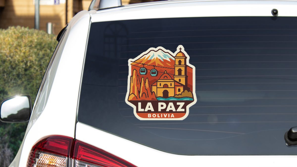 La Paz Bolivia Sticker Decal Vinyl Die-Cut City Skyline Landmark Design