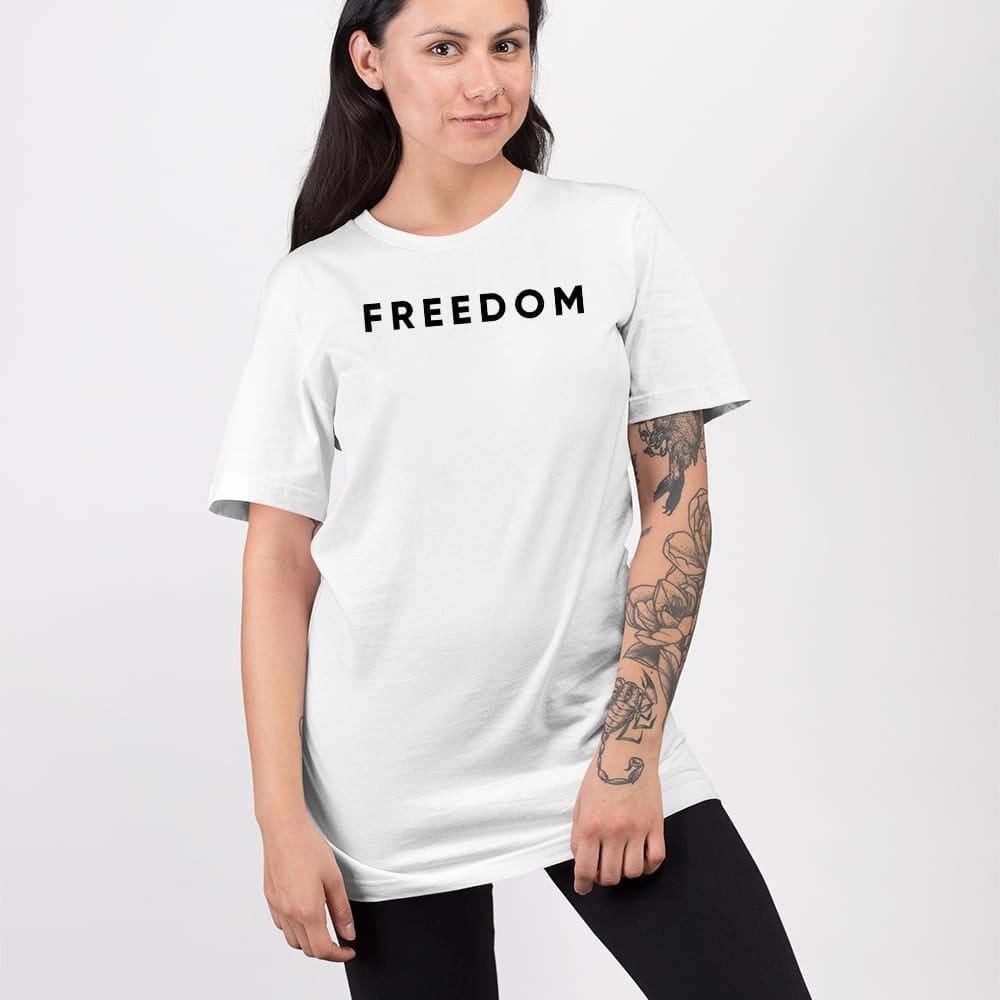 Charlie Kirk "Freedom" T-Shirt – White – Turning Point USA – S-XXL