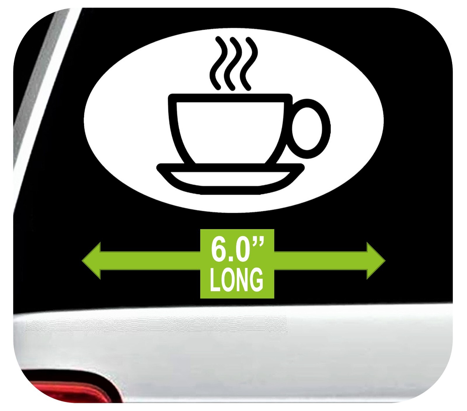 M1094 Coffee Cup Oval Decal Sticker Coffee Cup Java Barista Keurig Starbucks