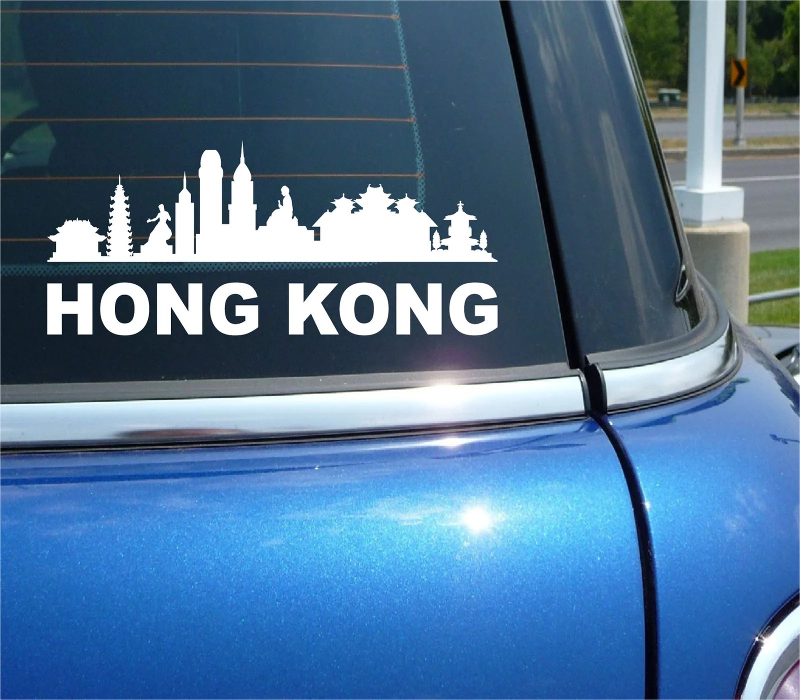 HONG KONG CHINA CITY SKYLINE CITYSCAPE CAR WALL DECAL BUMPER STICKER