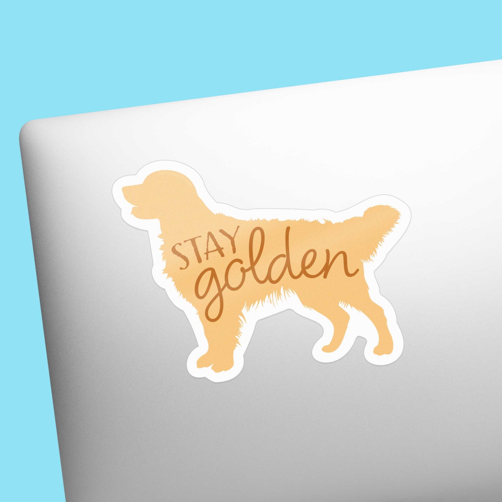 Stay Golden – Cute Golden Retriever Dog Sticker