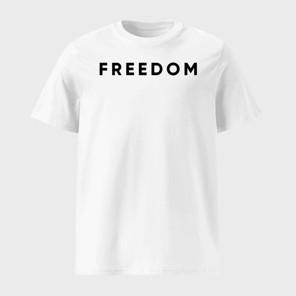 Charlie Kirk "Freedom" T-Shirt – White – Turning Point USA – S-XXL