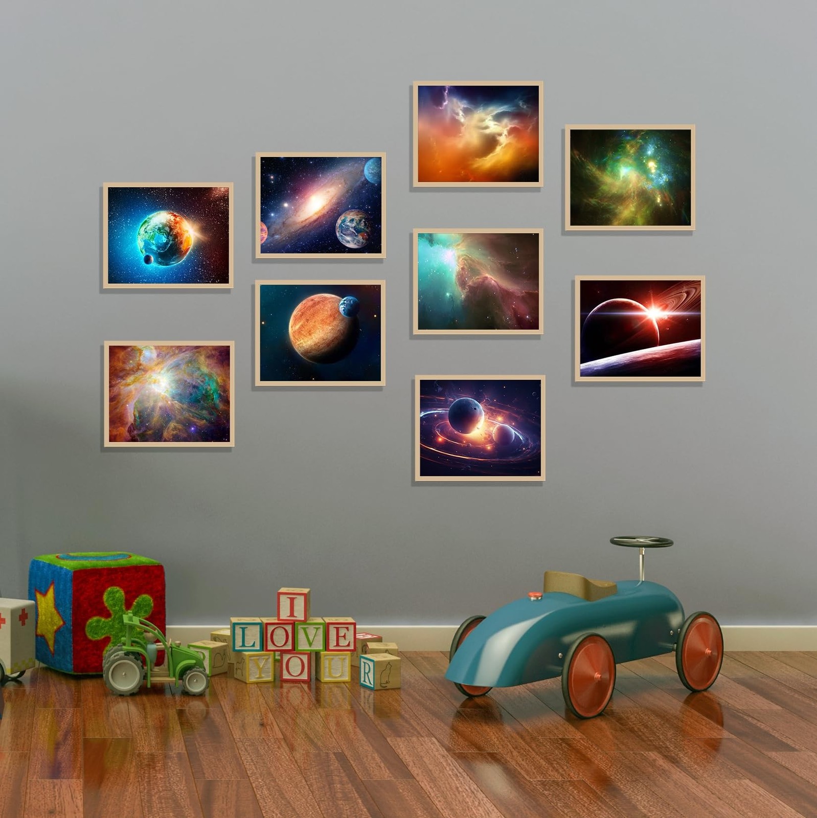 Outer Space Posters Solar System Planet Painting Galaxy Pictures Nebula Wall …