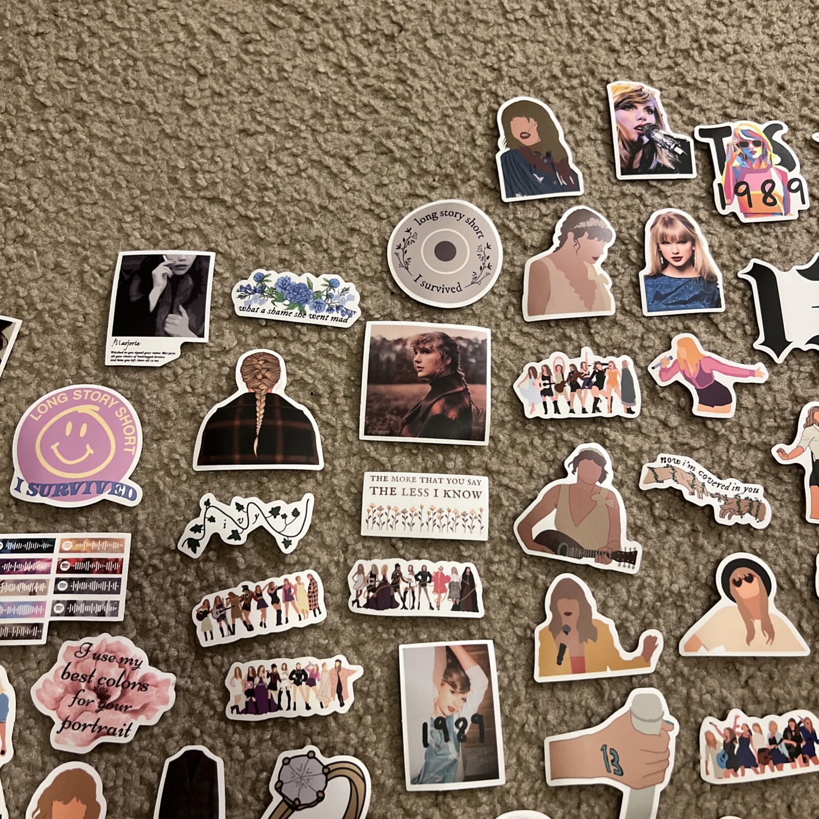 100 Piece Taylor Swift Stickers Laptop Luggage Decals Dope Wall Sticker Lot A