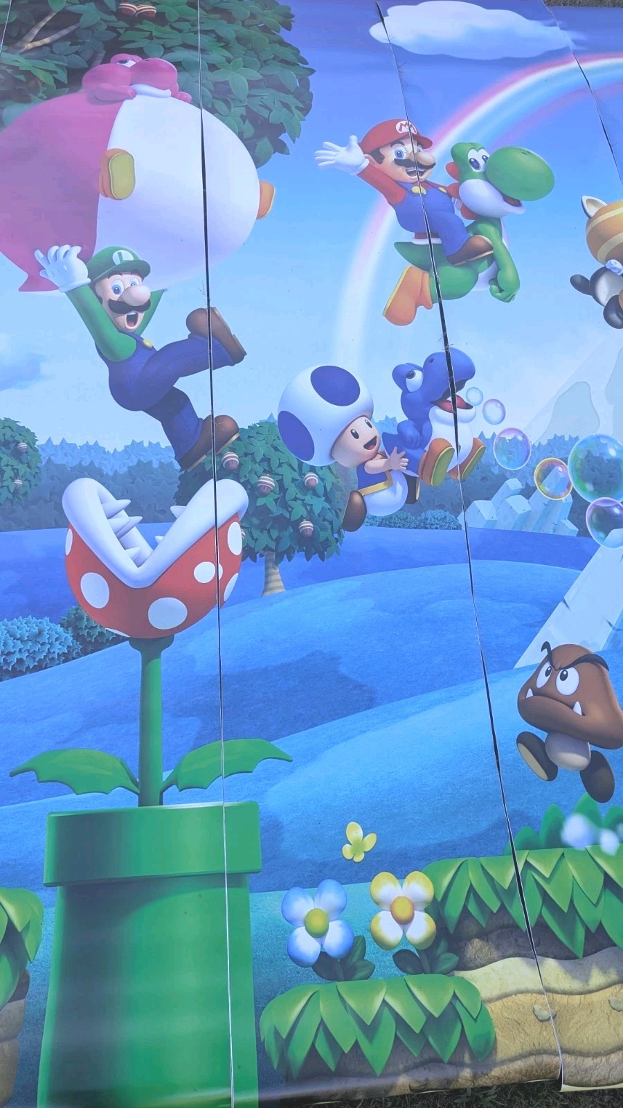 Super Mario Bros 13 Ft X 8 Ft Peel Vinyl Wall Decals Nintendo Mario Game Room,