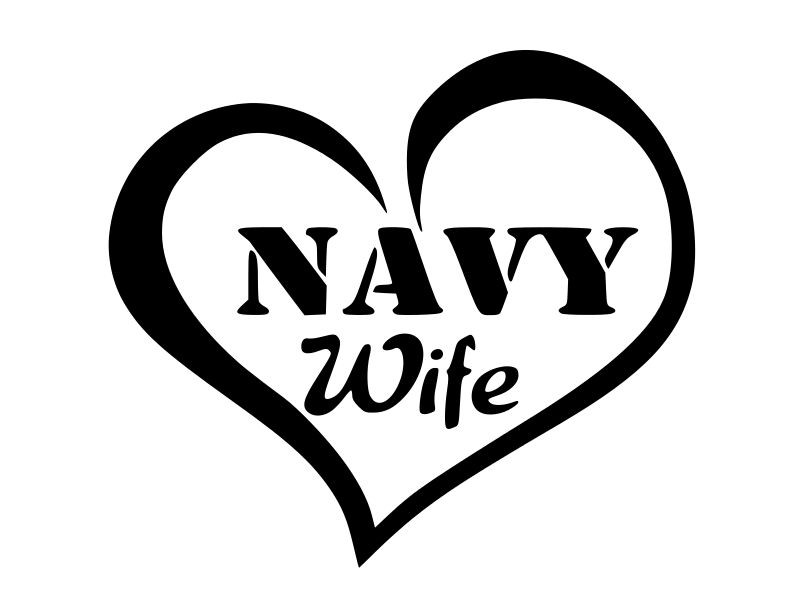 NAVY WIFE Veteran Military Vinyl Decal Car Wall Window Sticker CHOOSE SIZE COLOR
