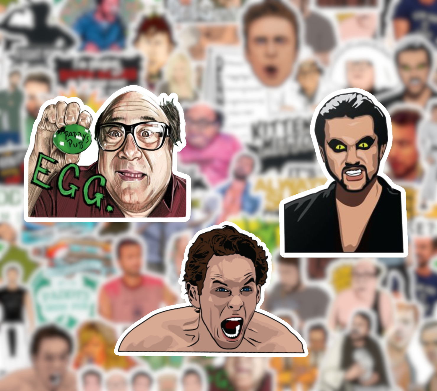 25/50 Always Sunny in Philadelphia Sticker Pack – Waterproof Vinyl – Dennis Dee