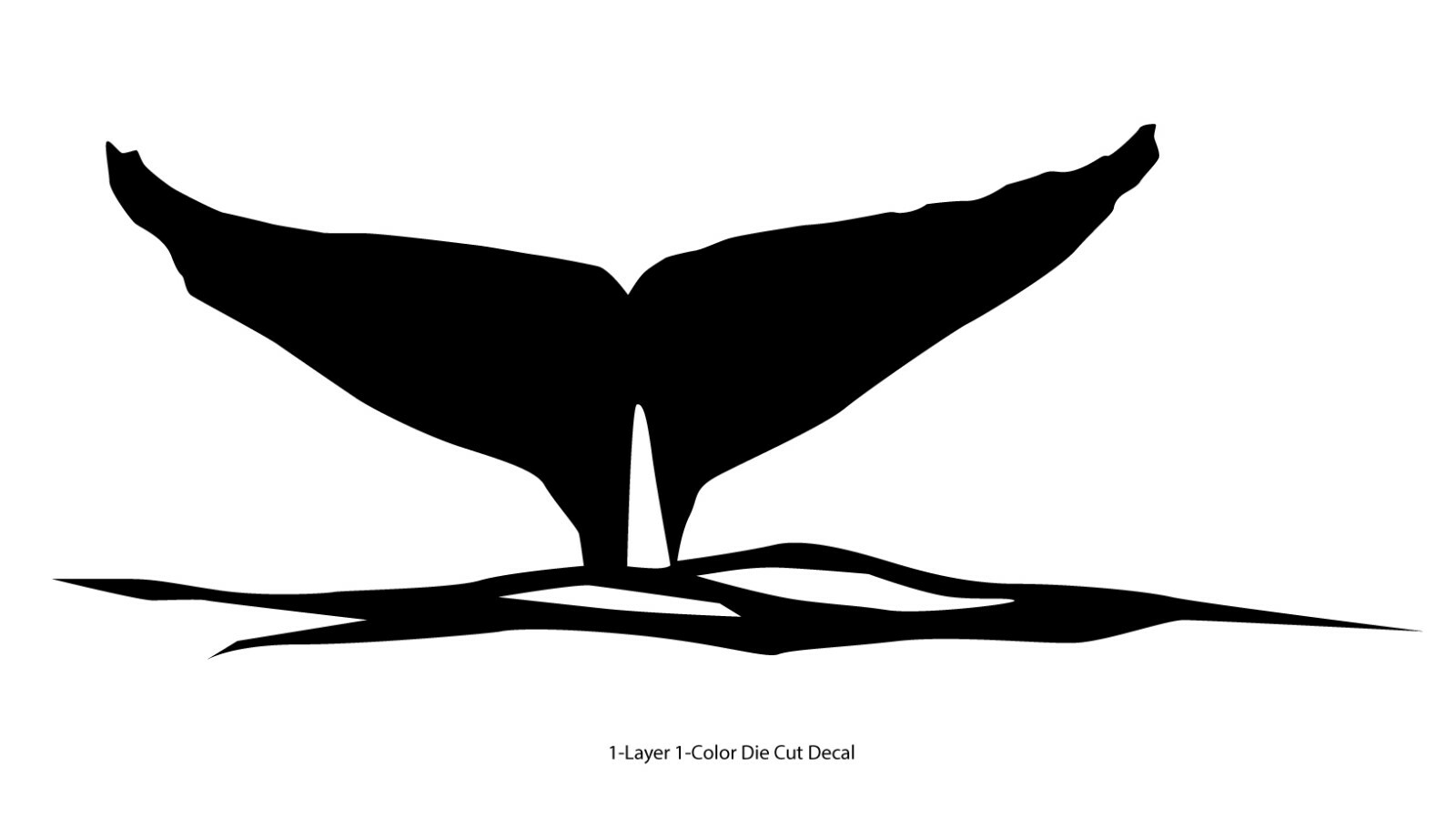 Sea life – Ocean Gray Whale's Tail Outdoor Window Decal Vinyl Sticker 6Yrs Film