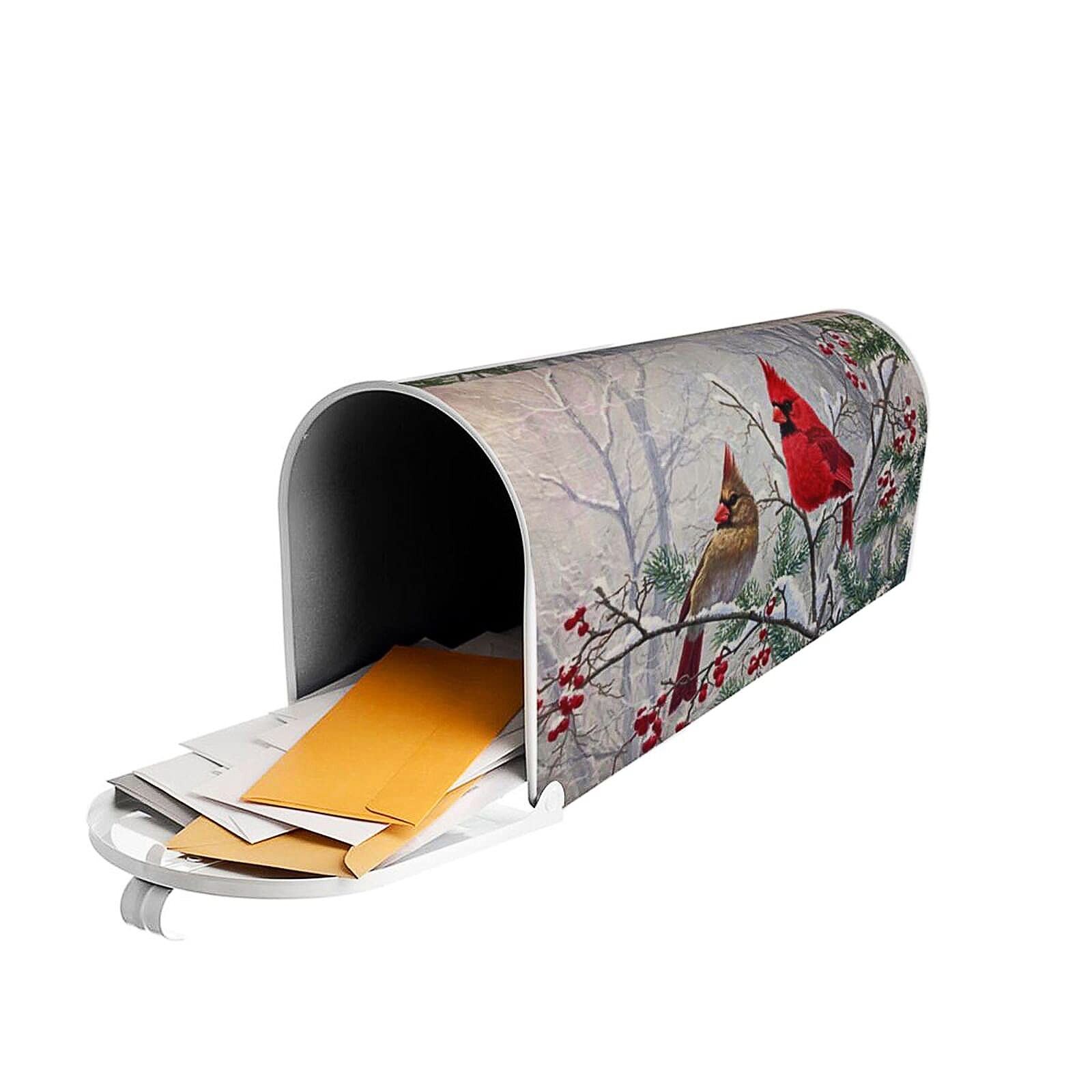Winter Magnetic Mailbox Cover – Standard Size 18" X 21" – 18 X 21 inch, Gray