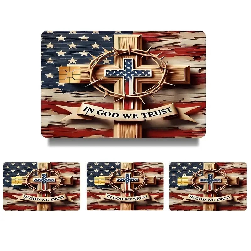 Faith & Patriot Inspirational Credit Card Debit Card Skin Cover (Small Chip)