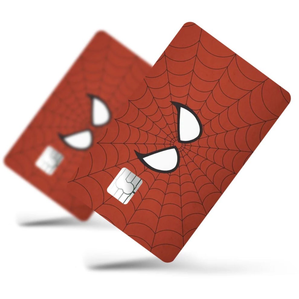 4 Pack Spiderman Face Credit Card Skin Marvel Comics Decal Sticker Set Superhero
