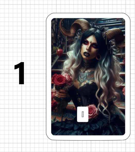 Goth Demon Girl Credit Debit ATM Card Skin Stickers Sexy Rose Succubus Love Dead