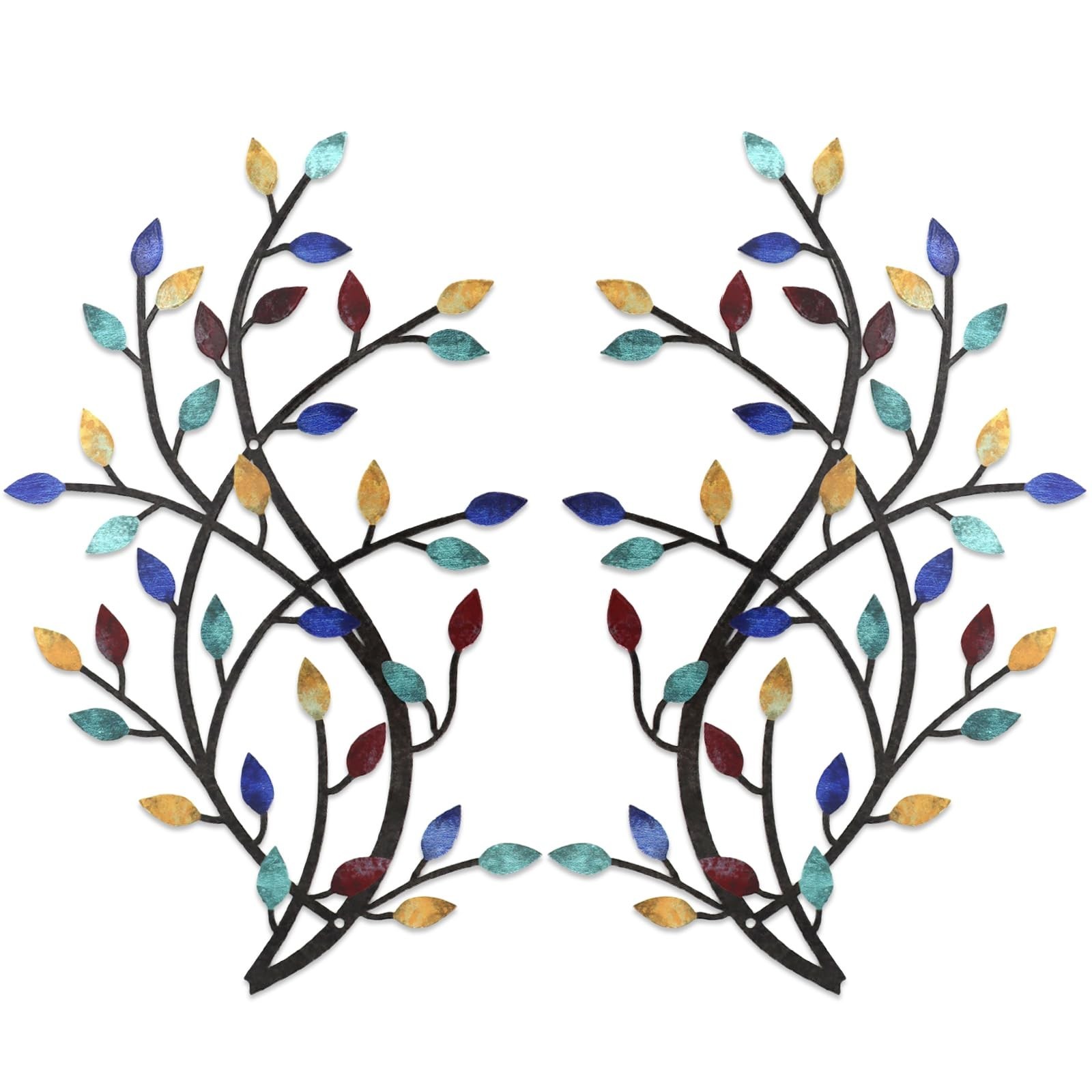 Meltset Metal Tree Leaf Wall Decor, Vine Olive Leaf Branch Wall Art, Wrought …