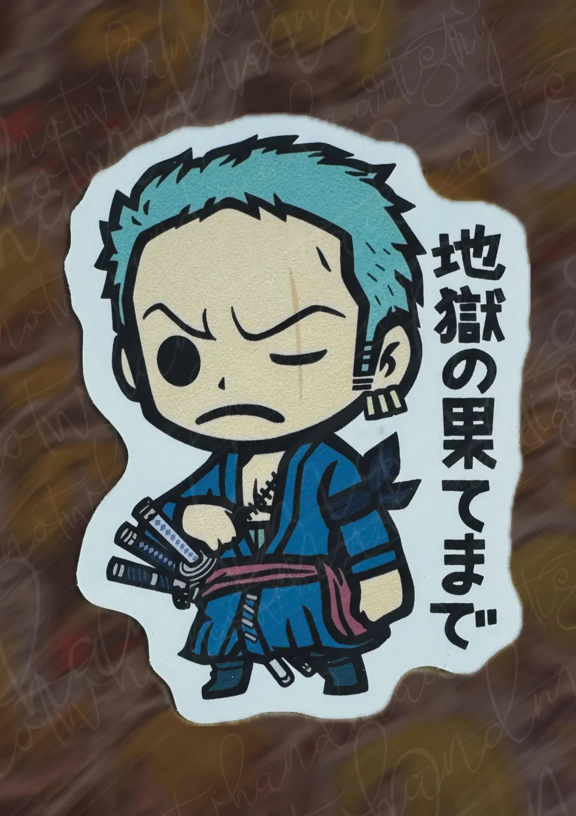 One Piece Pirates Zoro Weatherproof Stickers