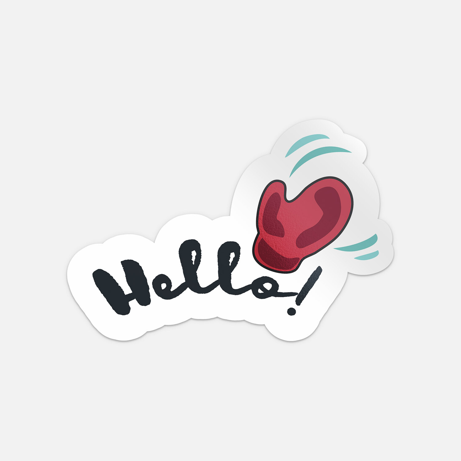 Hello Boxing Glove Car Bumper Vinyl Sticker Decal