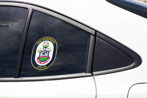 LPD-25 USS Somerset Badge Sticker Decal San Antonio Class