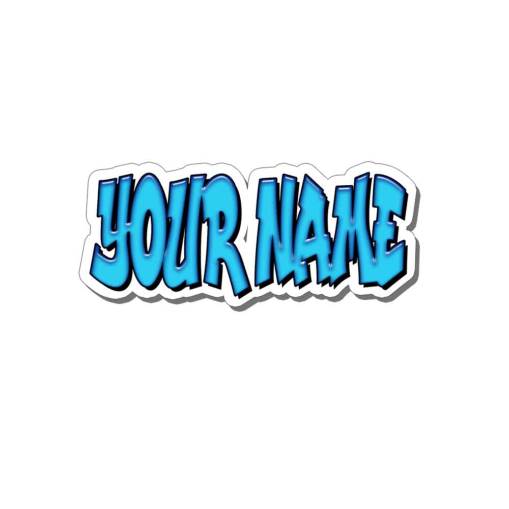 Custom Personalized Vinyl Graffiti Name Decal Sticker LIGHT BLUE or YOUR CHOICE