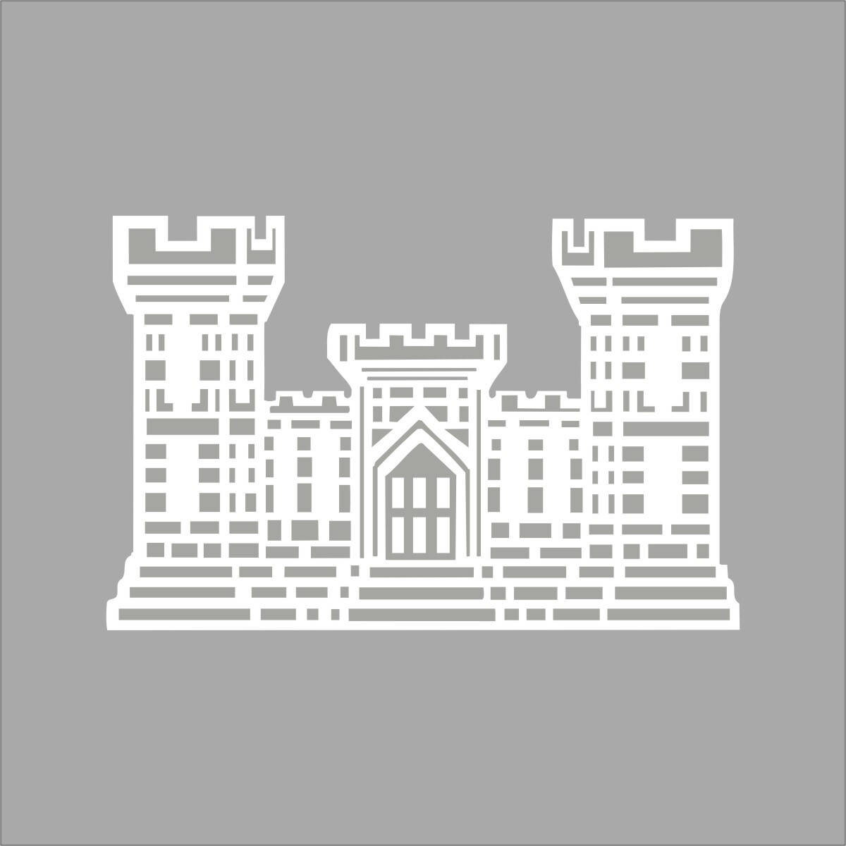 US Army Engineer Castle Military 1 Color Window Car Wall Vinyl Decal Sticker