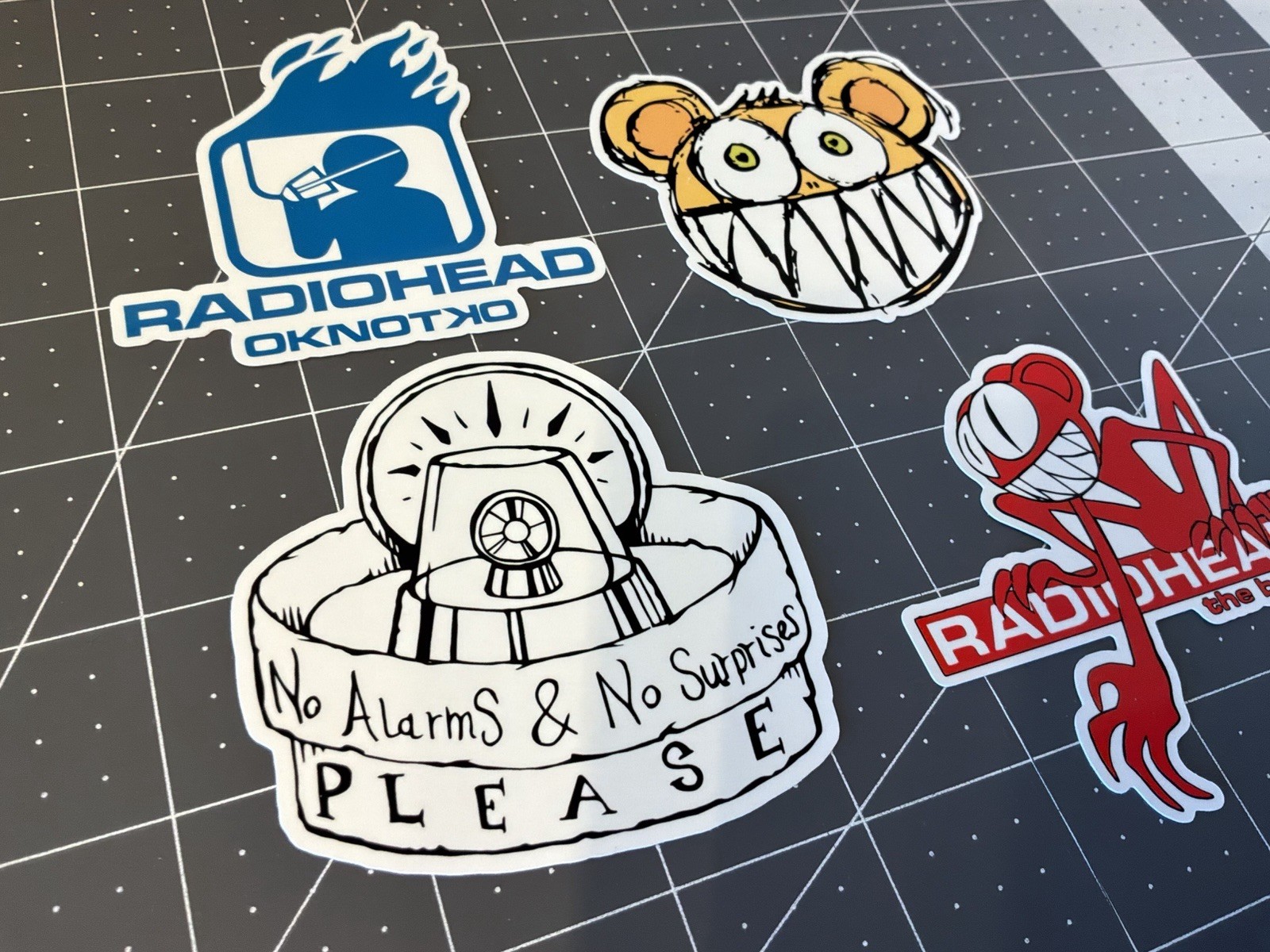 Radiohead Stickers 4 Sticker Lot 3”