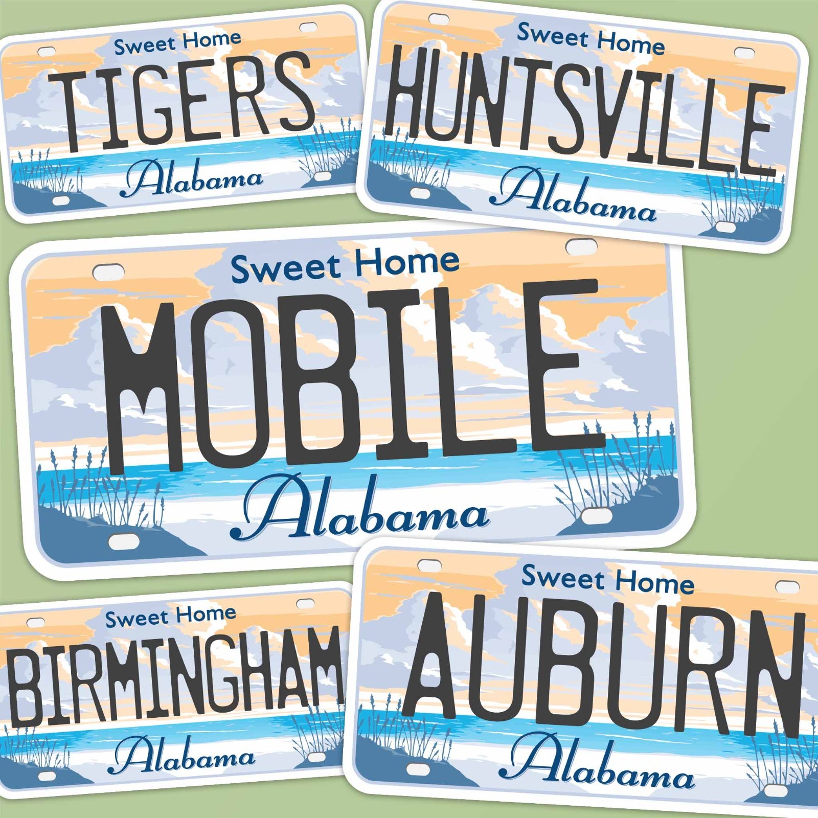 Alabama License Plate Stickers – Choose Your AL Decal