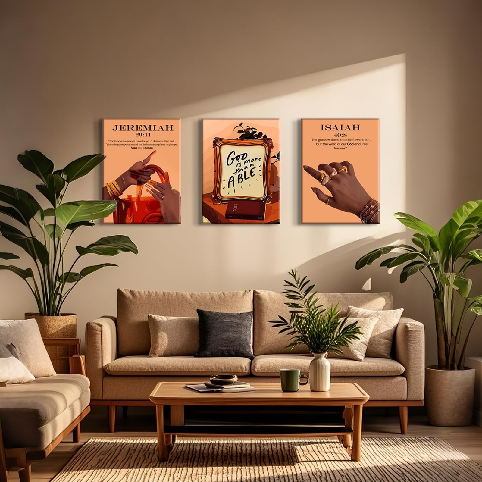 Black Girl Wall Art Christian Bible Verse Canvas Prints African American Woma…