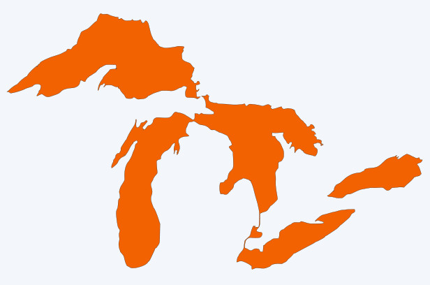 Michigan Great Lakes Vinyl Decal Sticker – You choose color and size