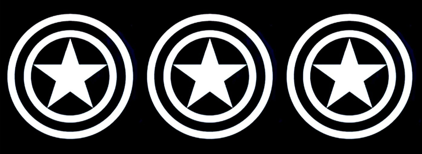 Captain America Vinyl Decals Color & Size Options Vehicle Window Laptop Tumbler