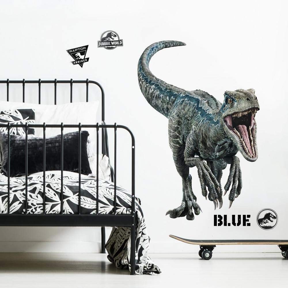 Velociraptor Giant Peel and Stick Vinyl Wall Decals for Kids Room Jurassic