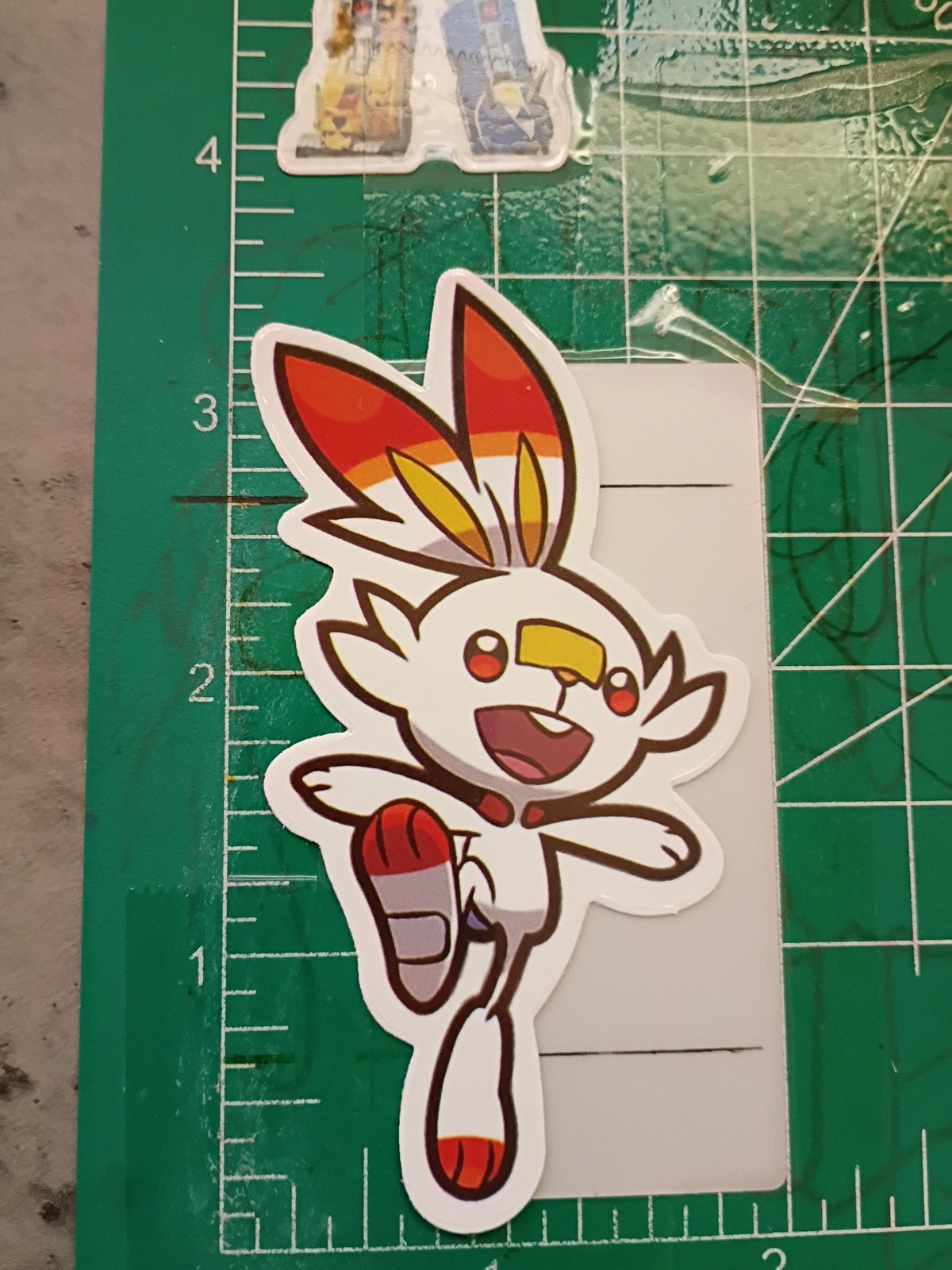 POKEMON STICKER X SCORBUNNY X 3 NCHES STICKER X VYNIL DIE CUT STICKER HIGH GLOSS