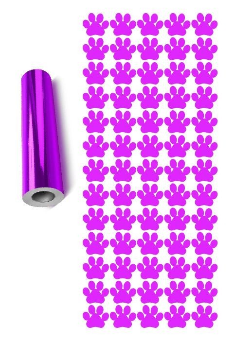 Paw Stickers Sticker Chrome Purple 3/4" DC15 Envelope Seals Arts & Crafts