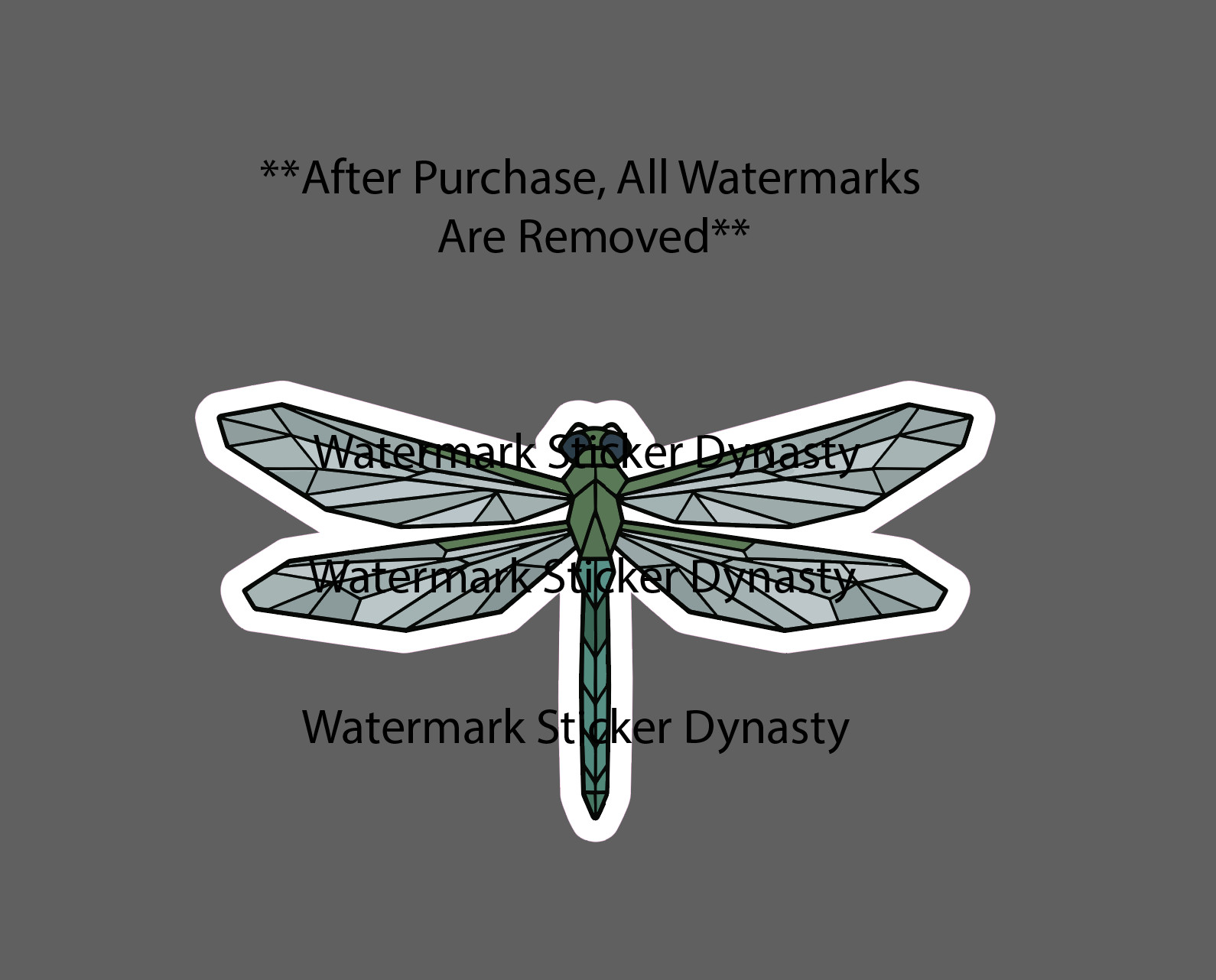 Dragonfly Geometric Sticker Waterproof Decal Animal Outdoor Nature Art Gift NEW