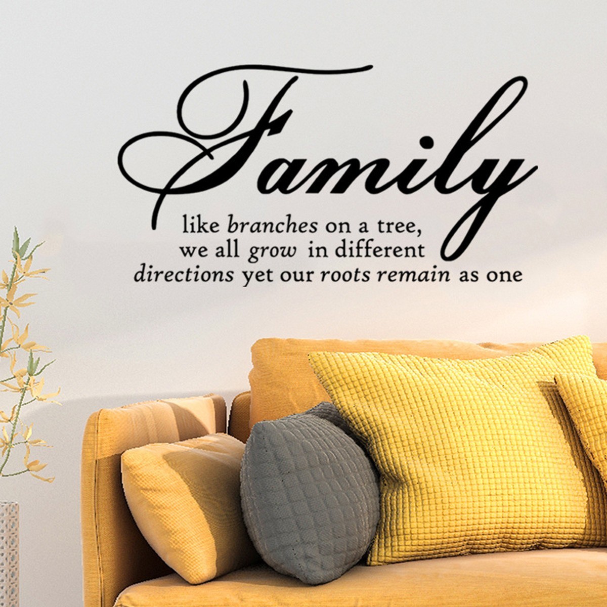 1pcs Creative Wall Sticker Black Decals Decor Family Like Branch Quote Removable