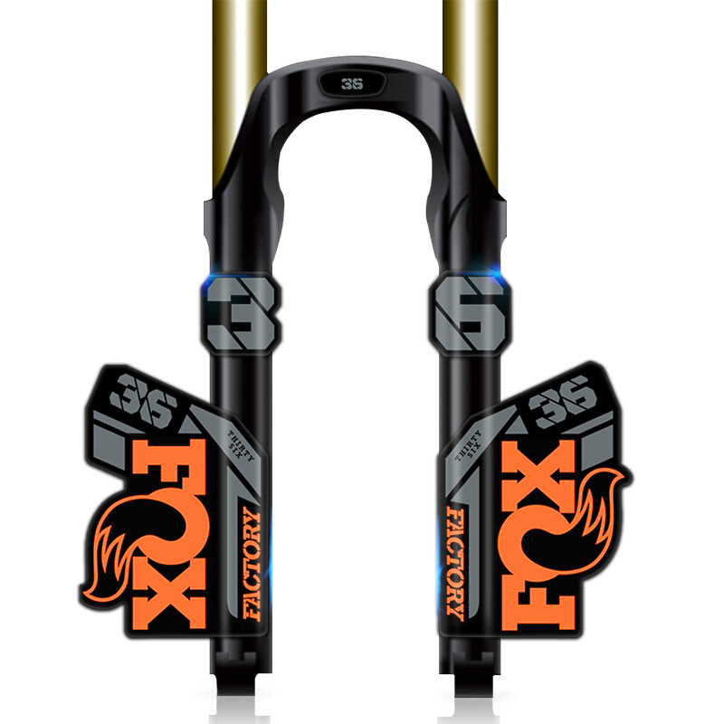 Fork Sticker for 2021 FOX 36 AM MTB Bike Bicycle Cycling Decals Orange Gray