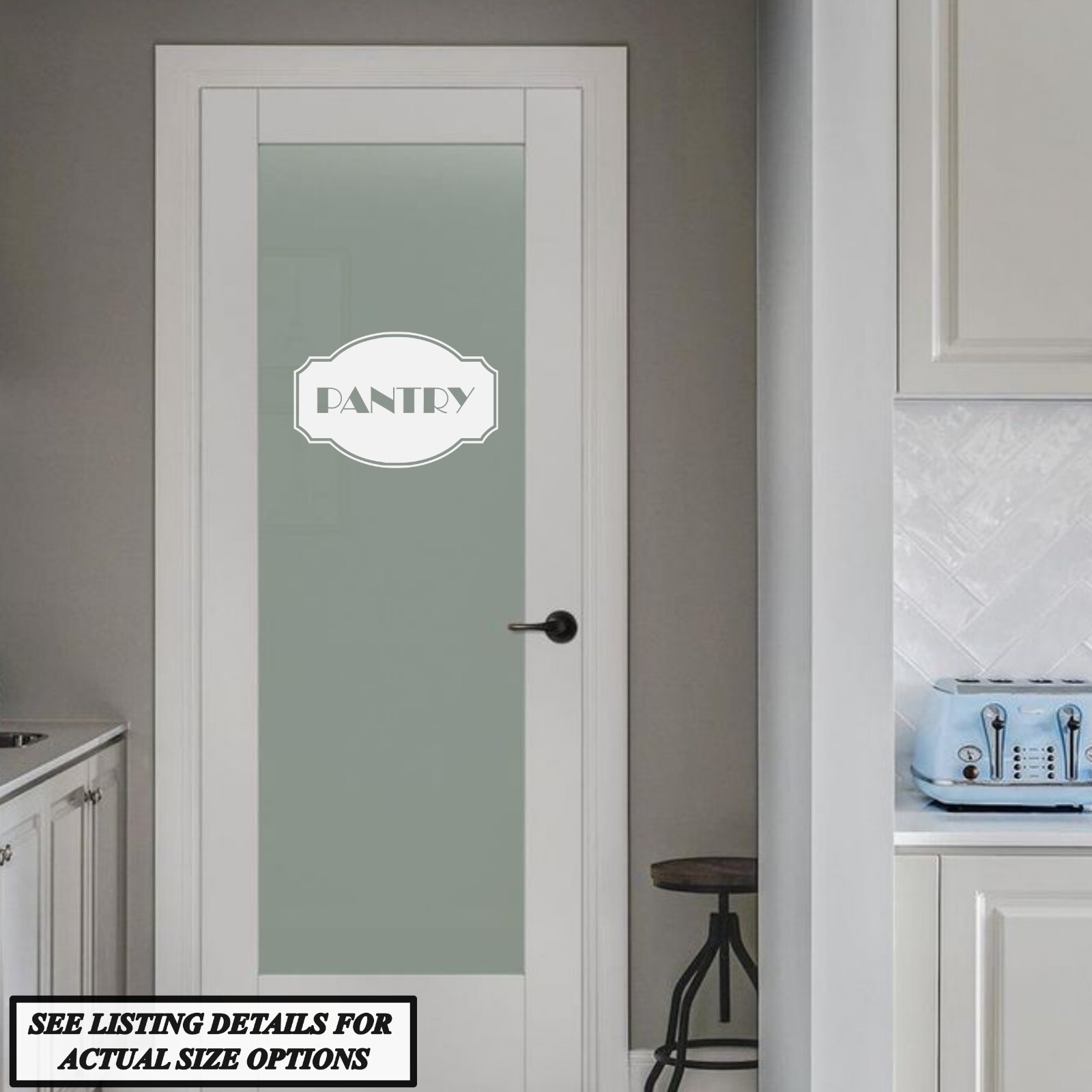 Pantry vinyl door decal, kitchen sticker, home decor, wall art