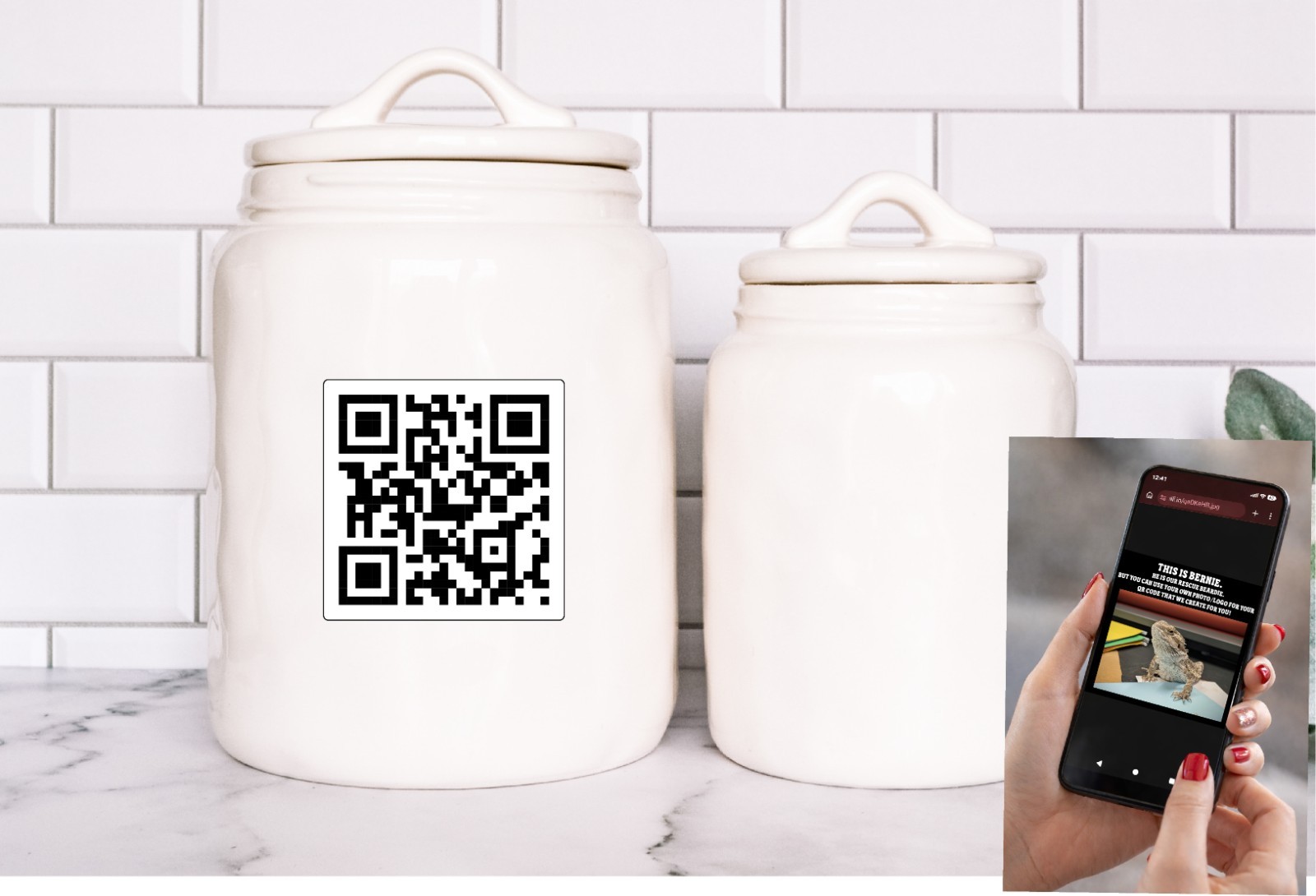 Custom QR Code Decal Sticker Link to YOUR PHOTO Advertise Fun Picture Share Scan
