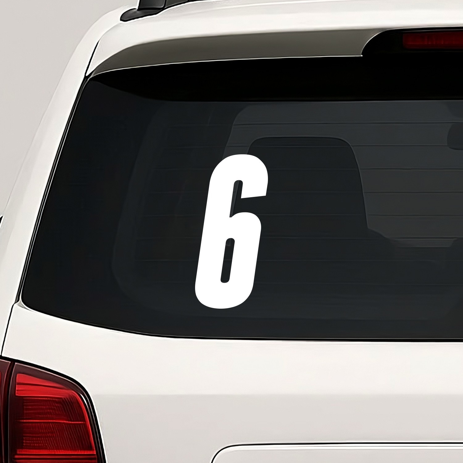 Number Six 6 Vinyl Die Cut Decal Sticker – Racing Race Car Motocross Bike
