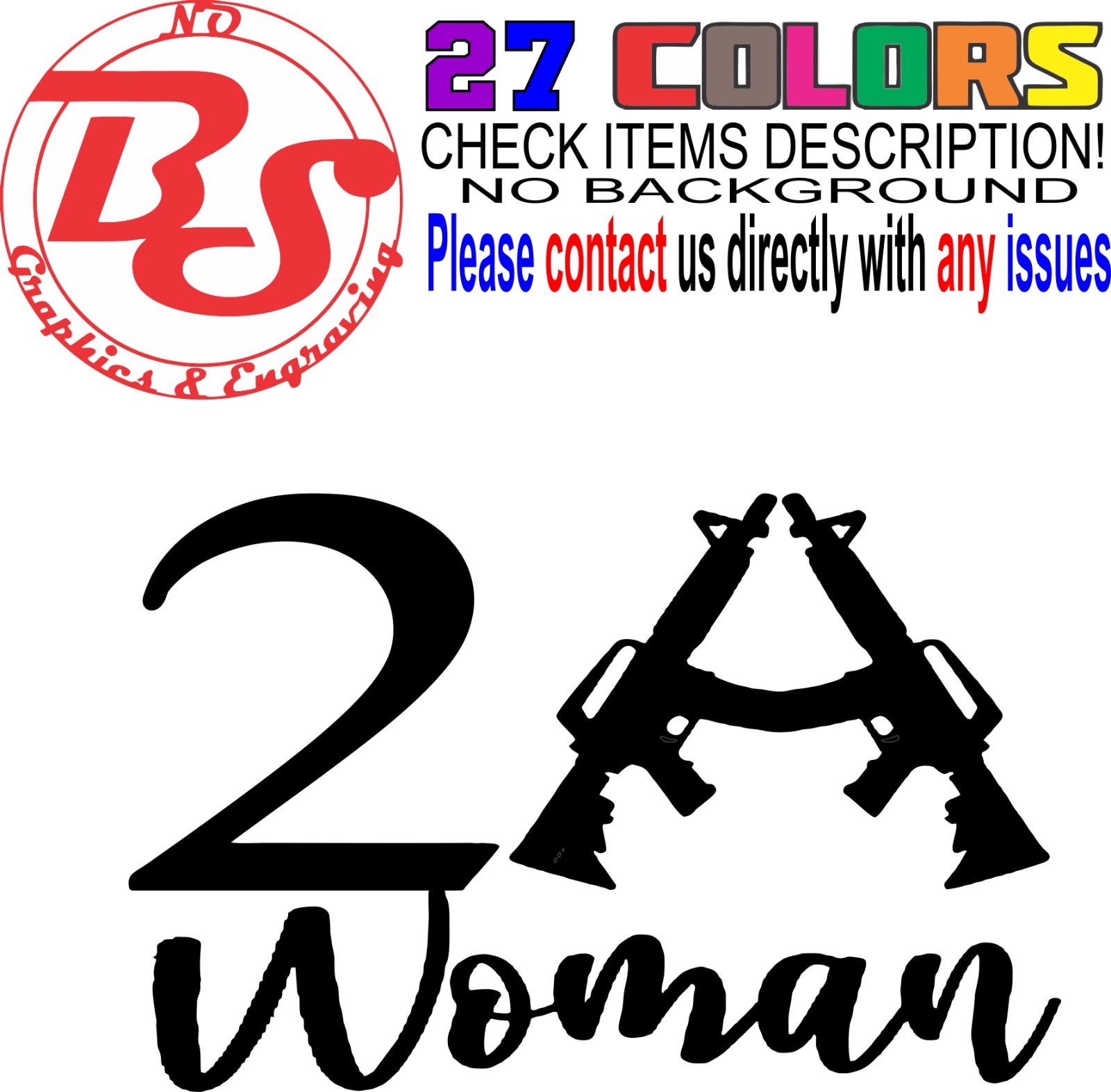 6" 2A Girl Power Vinyl Decal AR15 Pistol Sticker Gun AK47 Mom Female Woman noBS