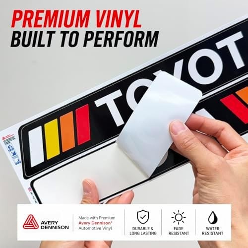 GRITKULTURE Removable Retro TRD Decal Graphic Sticker 2 Pack 11.2inch X 1.7in…