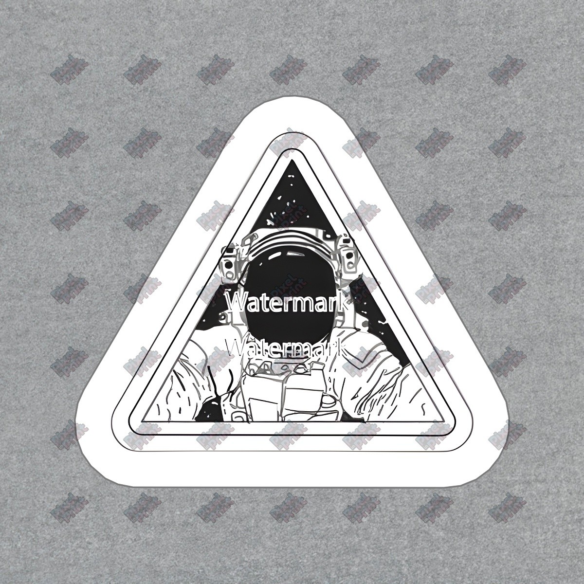 Astronaut Vinyl Decal Space Exploration Sticker Triangle Space Art #892939