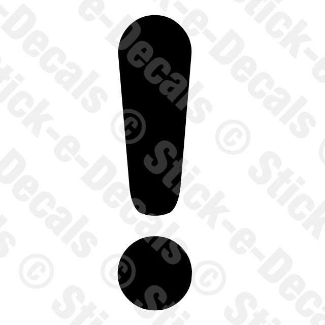 CAUTION SYMBOL Vinyl Decal Sticker Hazard Danger Warning Safety Sign Car Truck