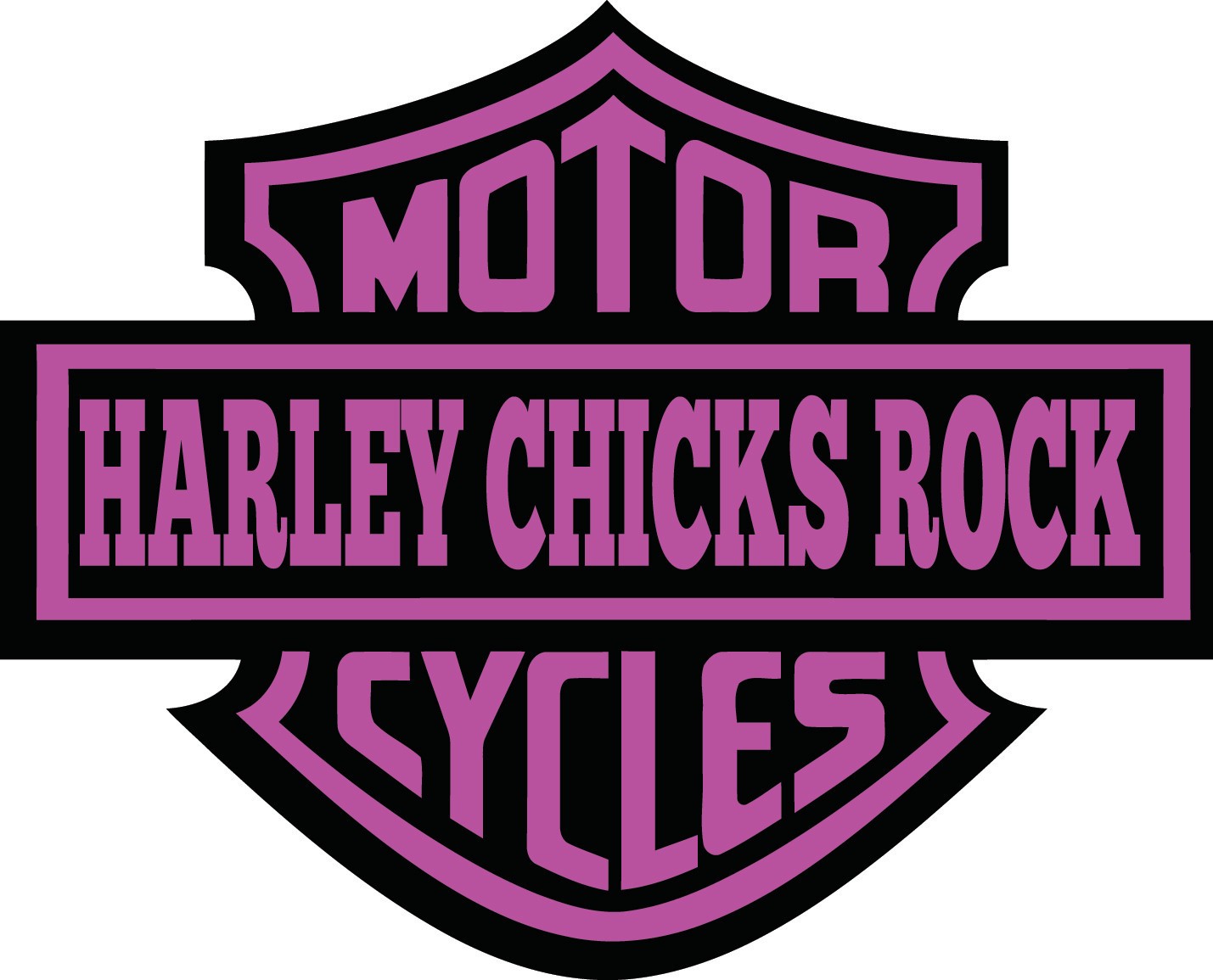 Harley Chicks Rock: Bold Biker Decal Sticker for Motorcycle Fans – 6529