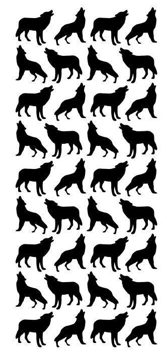Black Wolf Stickers Sticker 1" DC18-070