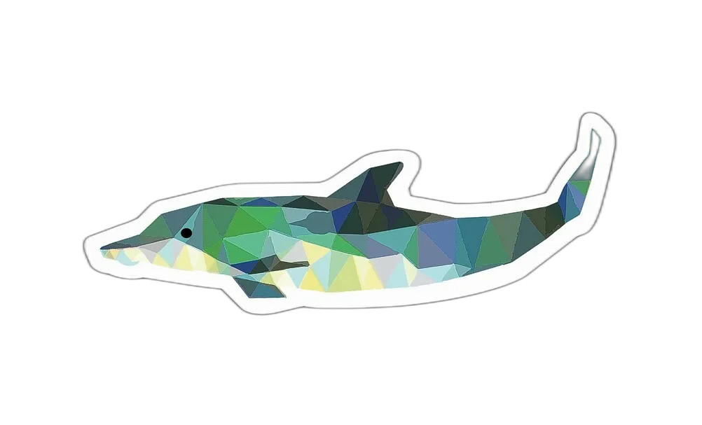 Dolphin Sticker Decal Geometric